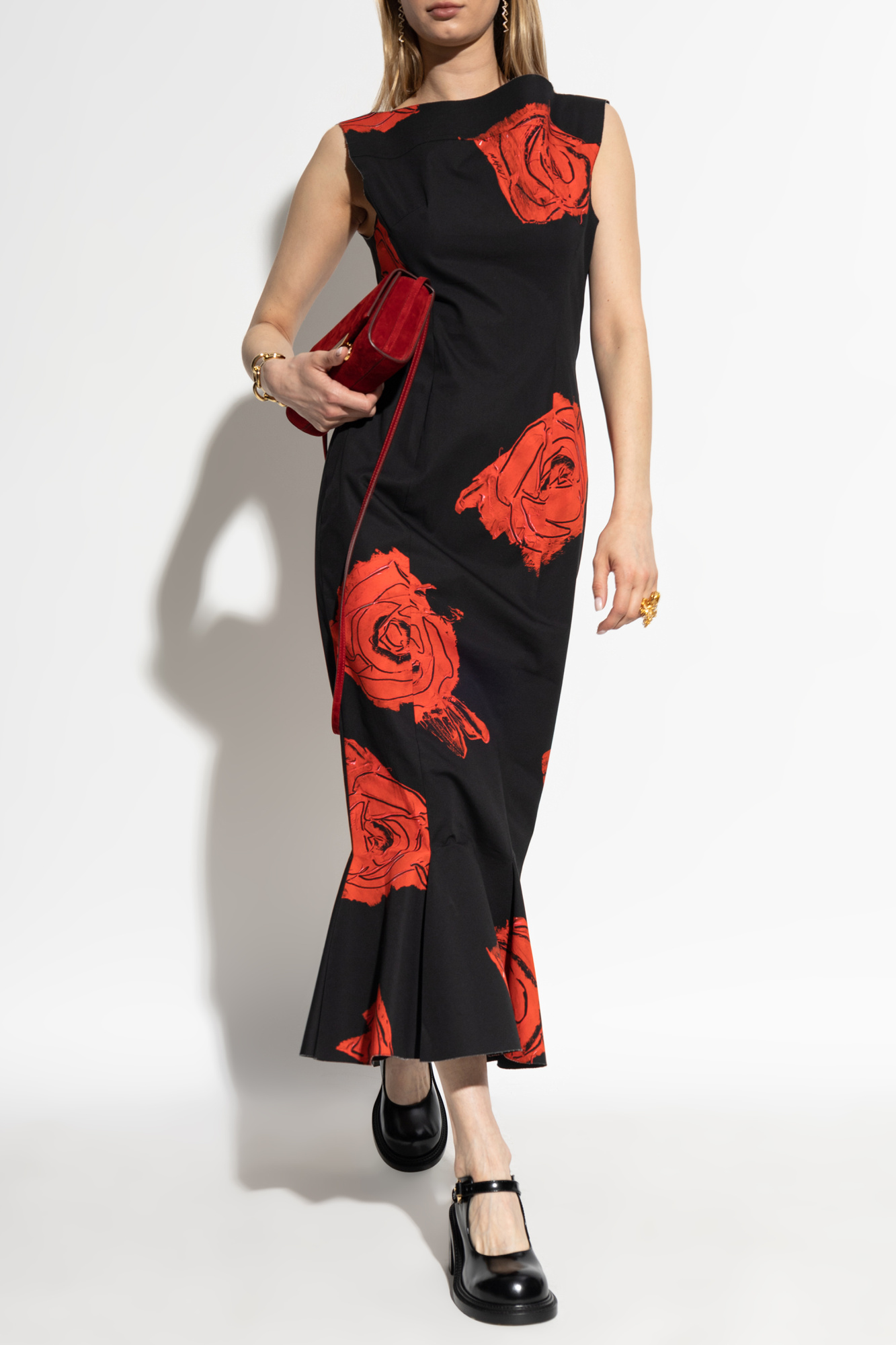 ★MARNI★ Floral Print One Piece Black ABMA0921A1UTV922LPN99 Marni floral-print Midi Dress | Black | FARFETCH